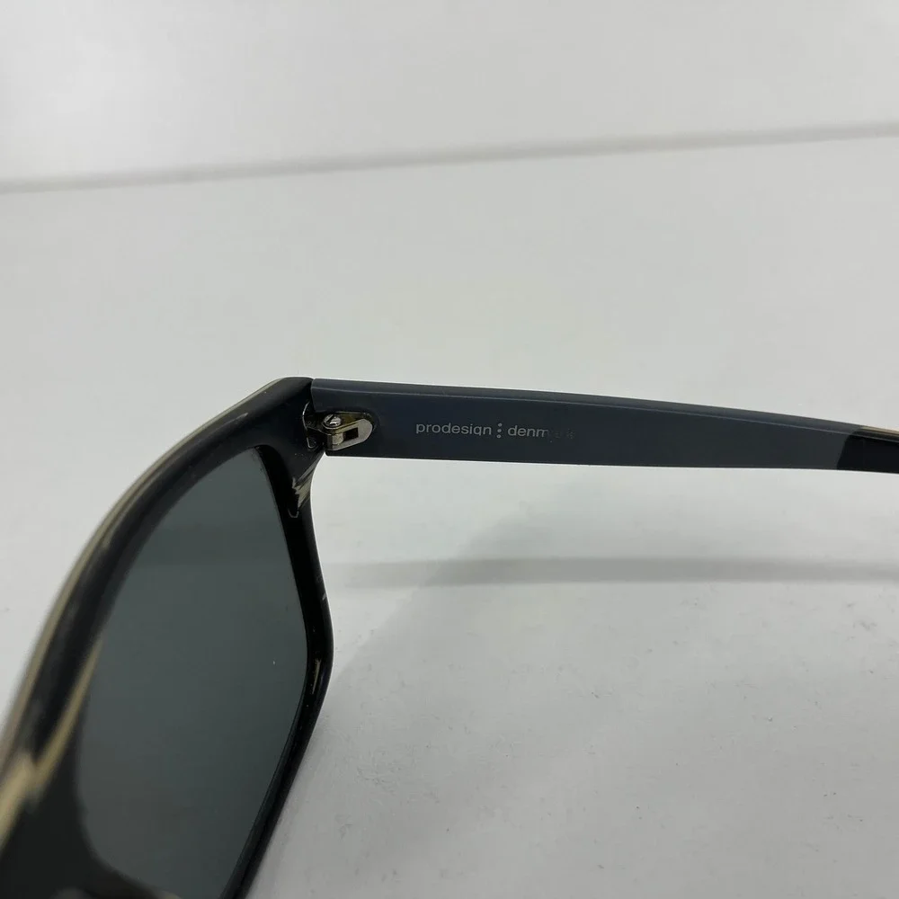 Prodesign Denmark 8618 Mens Sunglasses Matte Black Grey Rectangular 57-18-145